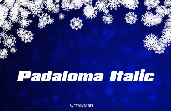 Padaloma Italic example